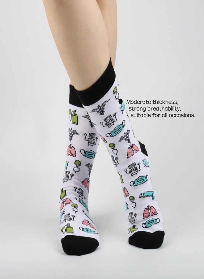 TOBGBE 2 Pairs RT Socks - Respiratory Therapist Graduation Gift - Image 5