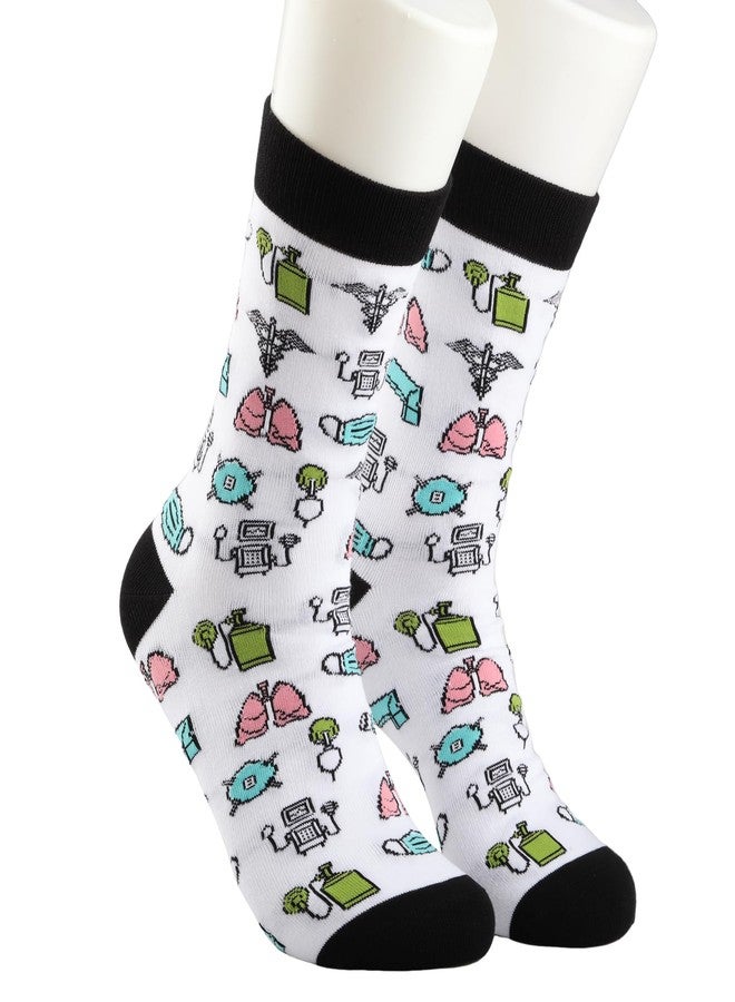 TOBGBE 2 Pairs RT Socks - Respiratory Therapist Graduation Gift - Image 1