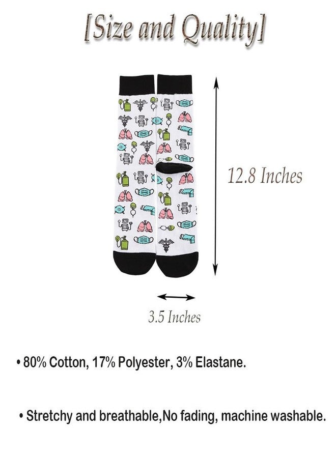 TOBGBE 2 Pairs RT Socks - Respiratory Therapist Graduation Gift - Image 3