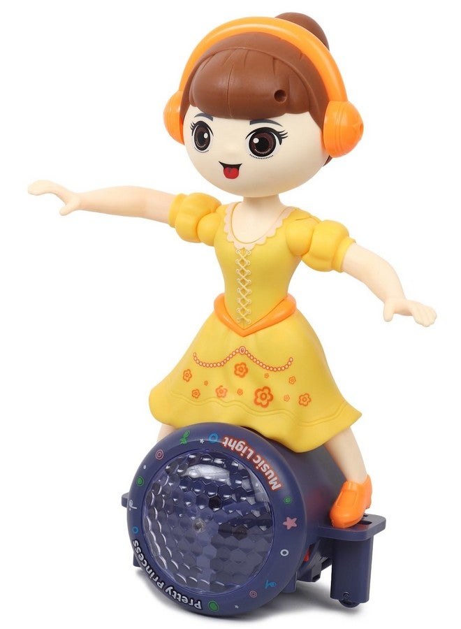 Goyal's 360° Rotating Musical Dance Study Girl Party All Night Toy with Attractive Multi Color Flashing Lights (Party Doll) - Image 1