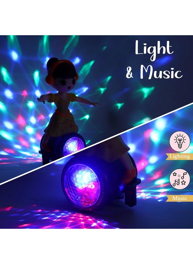Goyal's 360° Rotating Musical Dance Study Girl Party All Night Toy with Attractive Multi Color Flashing Lights (Party Doll) - Image 4