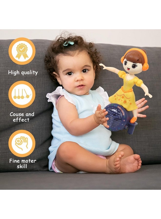 Goyal's 360° Rotating Musical Dance Study Girl Party All Night Toy with Attractive Multi Color Flashing Lights (Party Doll) - Image 3