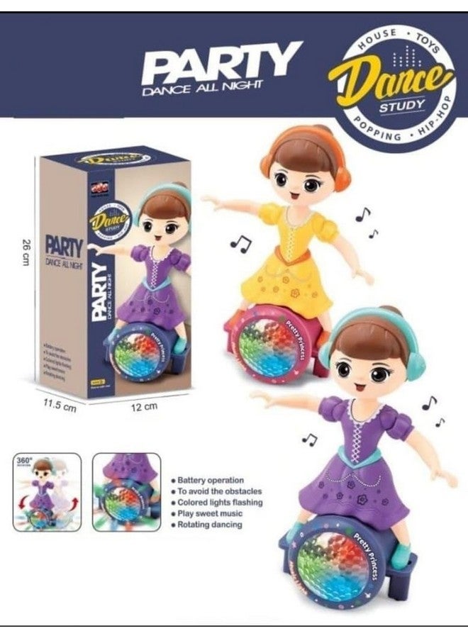 Goyal's 360° Rotating Musical Dance Study Girl Party All Night Toy with Attractive Multi Color Flashing Lights (Party Doll) - Image 5