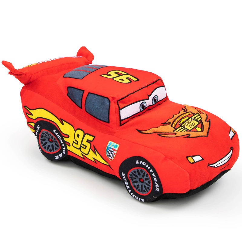 Jay Franco Cars Plush Stuffed Lightning Mcqueen Red Pillow Buddy - Kids Super Soft Polyester Microfiber, 19 inch (Official Disney Pixar Product) - Image 1