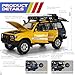 FRJV Toy Cars for Boys Diecast Cars 1 24 Scale Compatible with Land Cruiser LC80 Car Model CollectiblePull Back Toy Car with Lights and SoundsToy Cars for Boys Age 47Yellow - Image 4