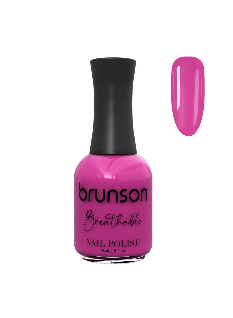 Brunson Breathable Nail Polish Halal Nail Lacquer Wudu friendly Quick Dry long lasting but easy peel off Glossy Shine Water Based Nail paint 18ml