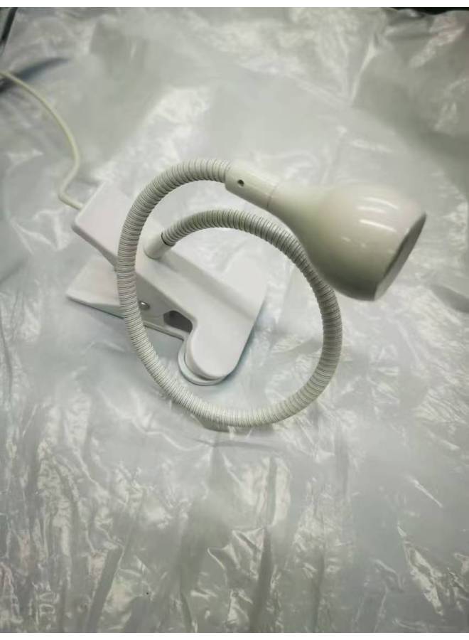Usb Versatile Hose Clip-on Reading Lamp Creative Gift Lamp Night Market Stall Eye-protection Desk-Color:White Bag-Dimensions:warm Light  - Image 1
