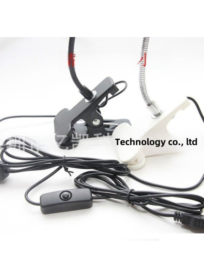 Usb Versatile Hose Clip-on Reading Lamp Creative Gift Lamp Night Market Stall Eye-protection Desk-Color:White Bag-Dimensions:warm Light  - Image 5