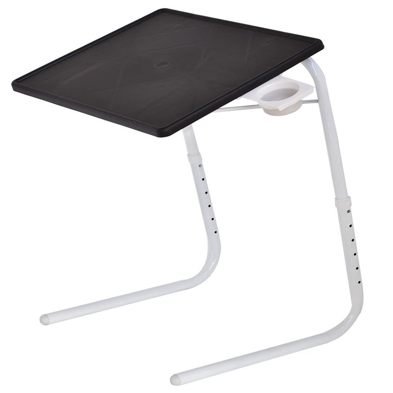 GRAPHITOS Table Multi Purpous Portable and Adjustable Utility Table with Cup Holder for LaptopStudyEating with V Shape Mobile Stand Color May be Vary - Image 3