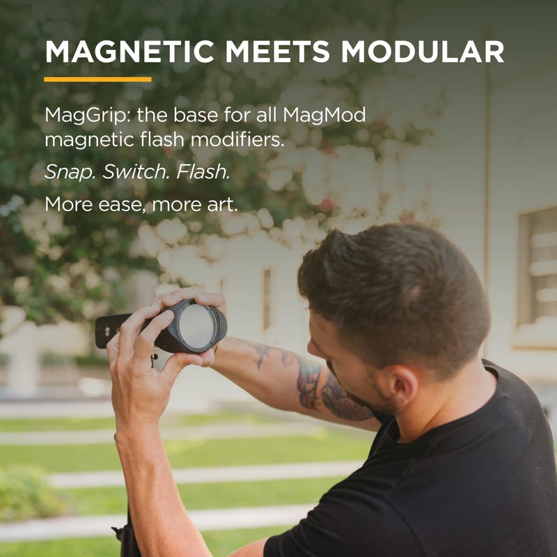 MagMod Starter Flash Diffuser Kit 2, Magnetic Flash Modifier Set for On- and Off-Camera Photography, Includes MagGrip 2, MagGrid 2 and MagSphere 2, Compatible with 99% of All Speedlites - Image 3