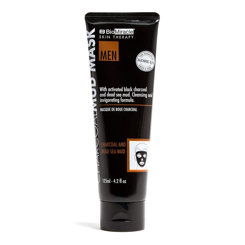 BioMiracle BioMiracle Mens Skin Thearpy Charcoal and Dead Sea Mud Mask for Male 