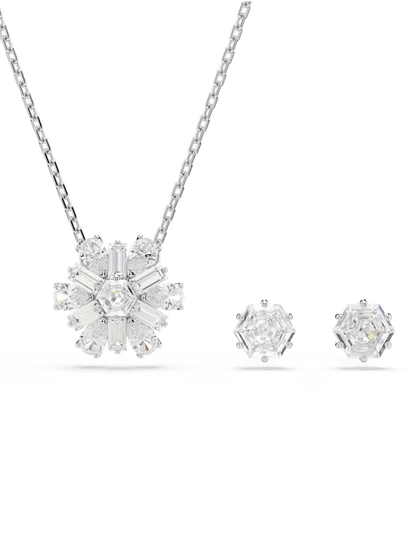 SWAROVSKI Pendent Detail Long Necklace & Stud Earrings Set