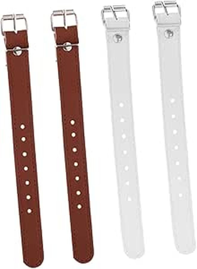 2 Pairs Artificial Leather Bicycle Basket Straps for Secure Front Cargo Attachment - Image 1