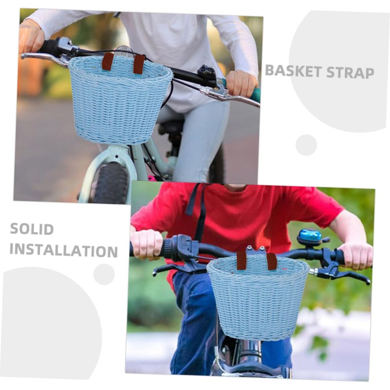 2 Pairs Artificial Leather Bicycle Basket Straps for Secure Front Cargo Attachment - Image 4