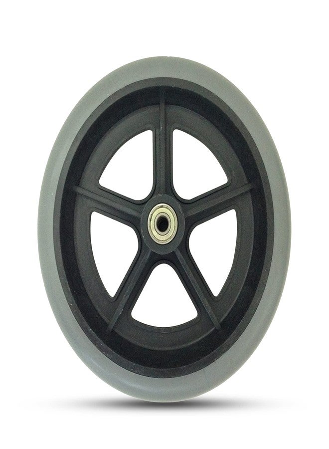 Aaram Wheelchair Front Tyre/Castor (200x25) -Set of 2 Pieces for wheelchair power scooters & other mobility products, can be used with 40mm to 70mm fork, adjustable Center thickness per Fork 2 pcs - Image 1