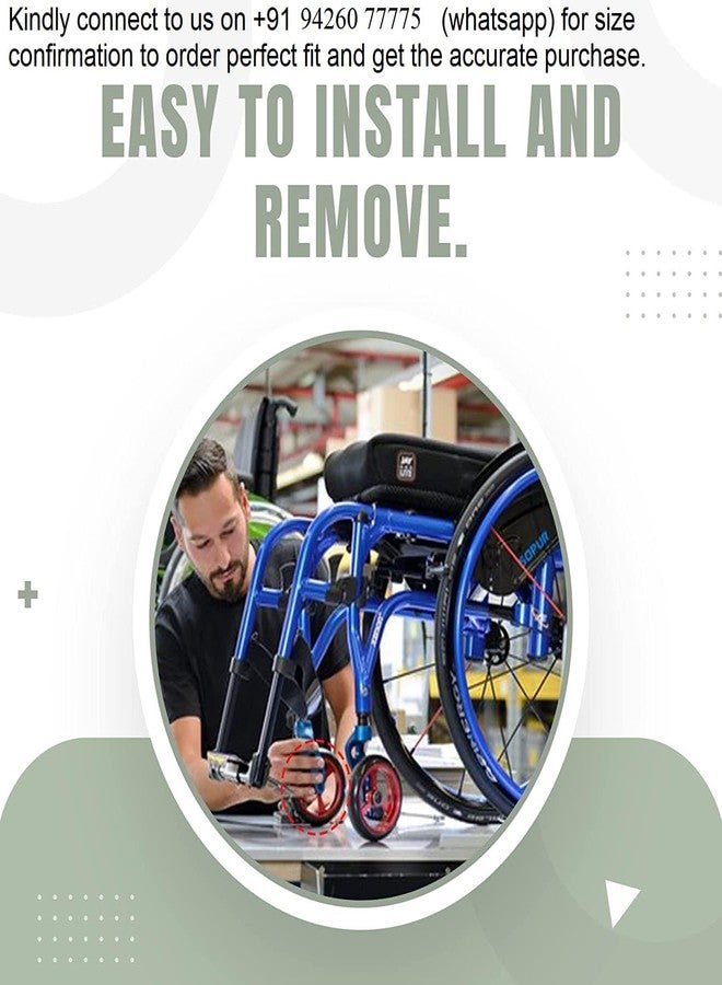 Aaram Wheelchair Front Tyre/Castor (200x25) -Set of 2 Pieces for wheelchair power scooters & other mobility products, can be used with 40mm to 70mm fork, adjustable Center thickness per Fork 2 pcs - Image 5