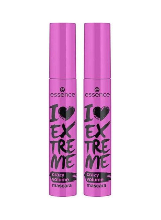 Essence 2 Piece Set Of Essence - I Love Extreme Crazy Volume Mascara Waterproof Black - Image 1