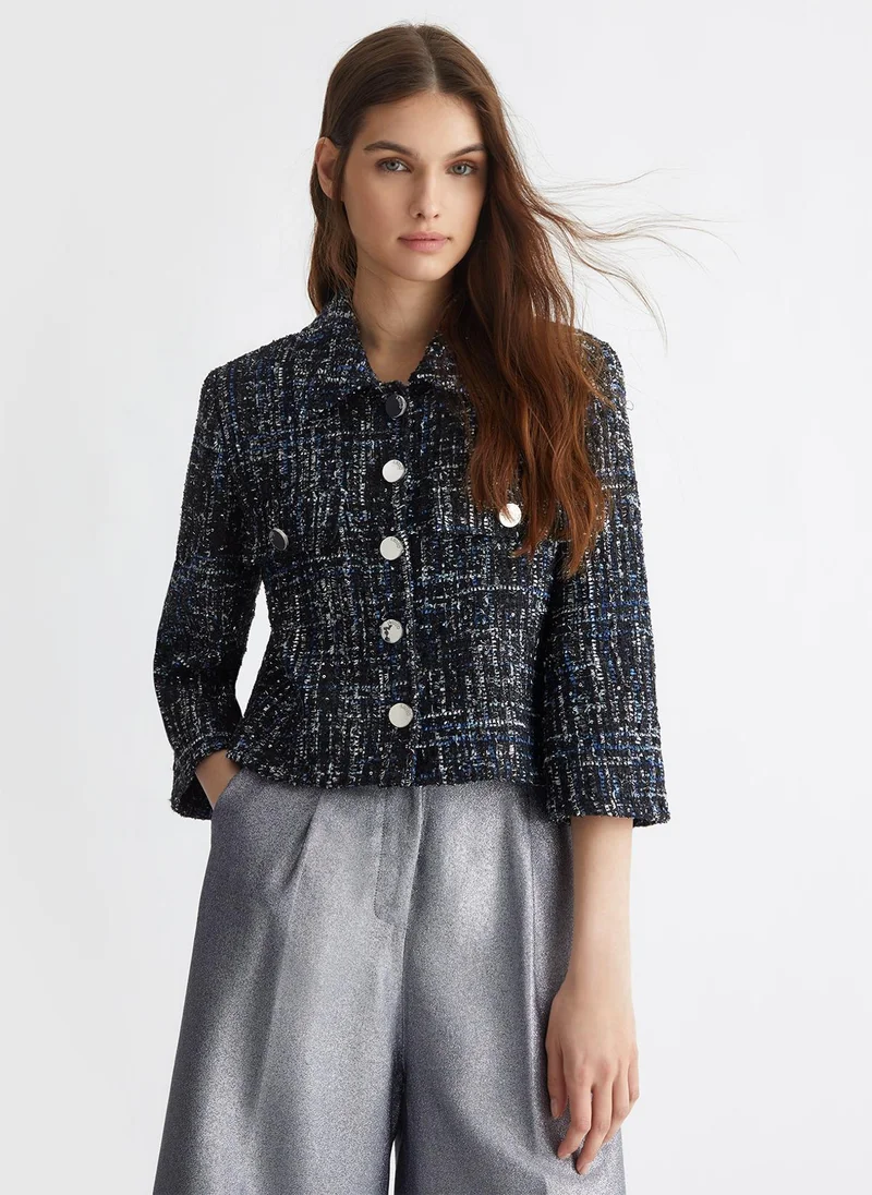 ليو جو Bouclé suit jacket