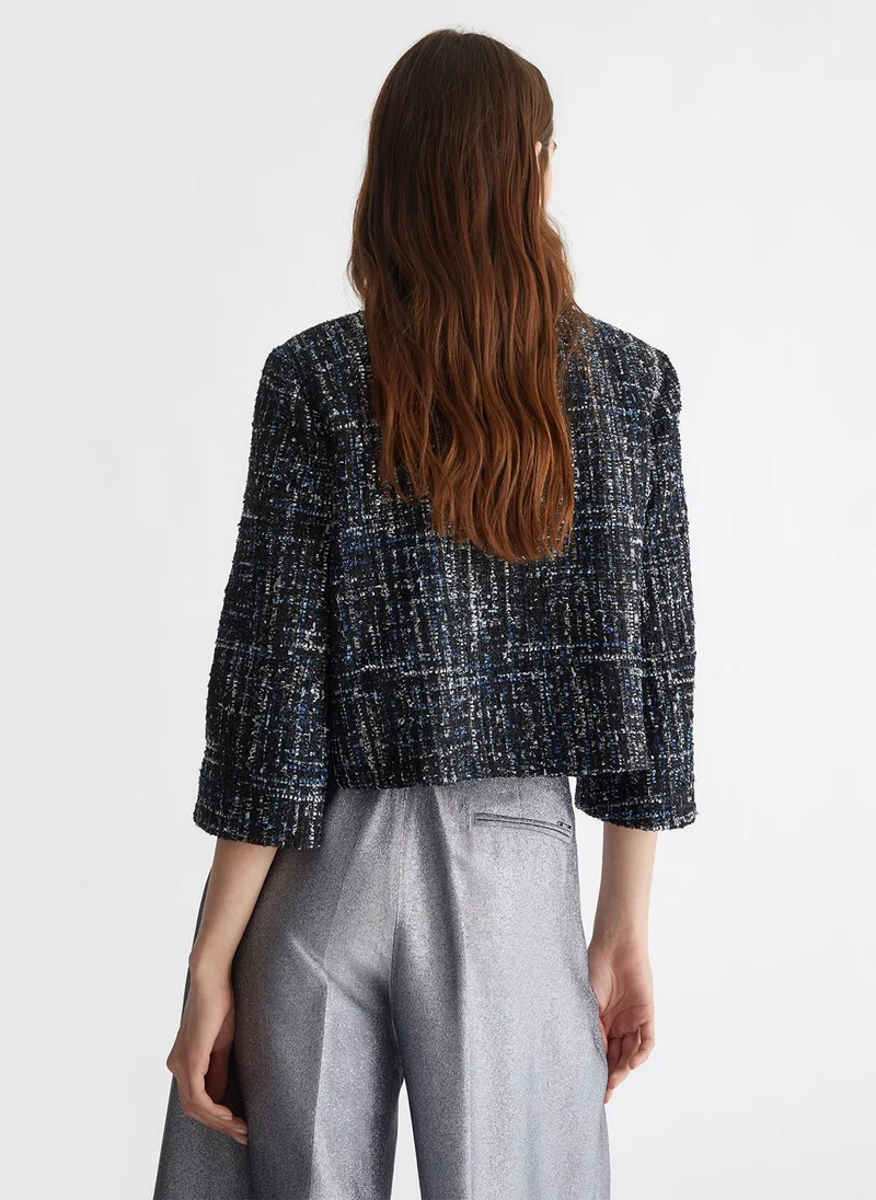 ليو جو Bouclé suit jacket
