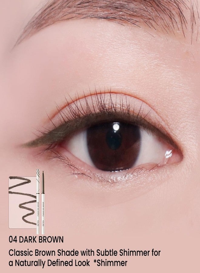 CLIO PROFESSIONAL قلم تحديد العيون المائي CLIO شارب سو سيمبل، قلم عيون، لون غني عالي الصبغة، تطبيق كريمي ناعم، لمسة نهائية غير لامعة تدوم طويلاً (4 ألوان) (04 بني داكن) - Image 4