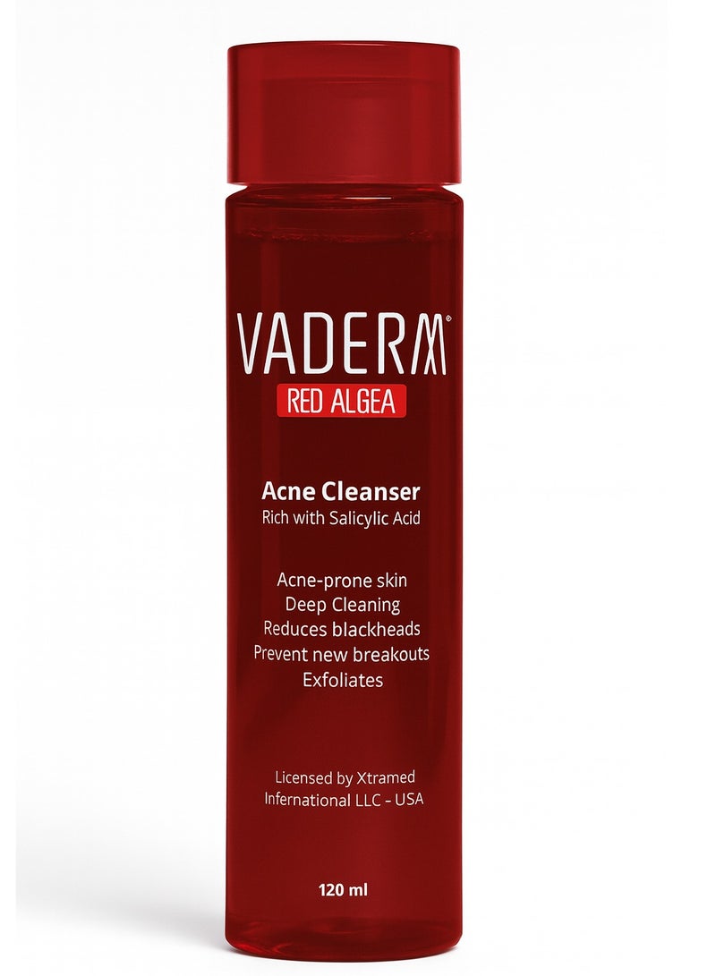 VADERM RED ALGEA ACNE CLEANSER 120ML - Image 1