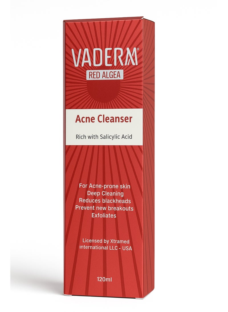 VADERM RED ALGEA ACNE CLEANSER 120ML - Image 2