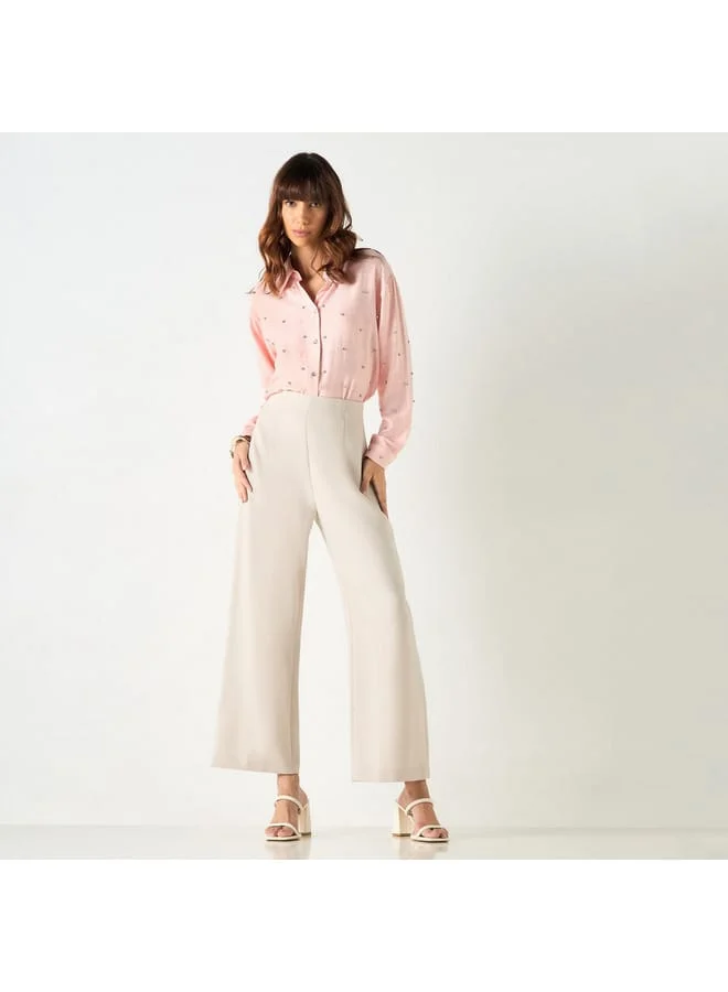 Iconic Iconic Embellished Shirt with Long Sleeves