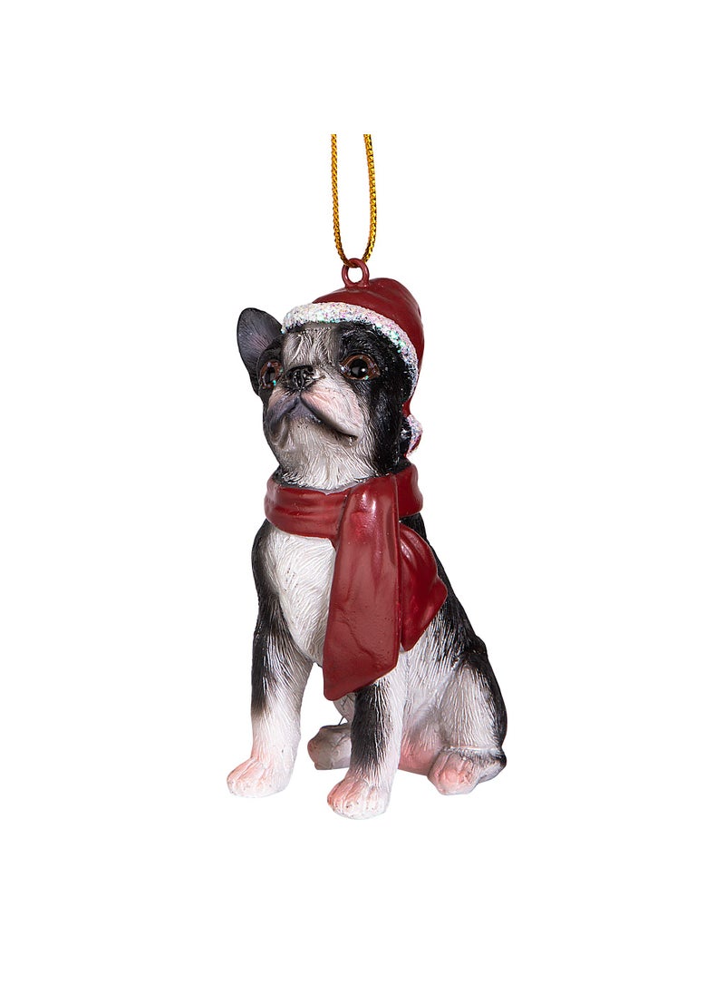 Design Toscano Design Toscano - JH576302 Boston Terrier Holiday Dog Christmas Tree Ornament Xmas Decorations  3 Inch  Full Color  - Image 5