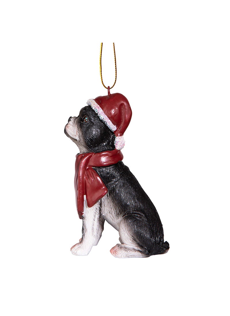 Design Toscano Design Toscano - JH576302 Boston Terrier Holiday Dog Christmas Tree Ornament Xmas Decorations  3 Inch  Full Color  - Image 2