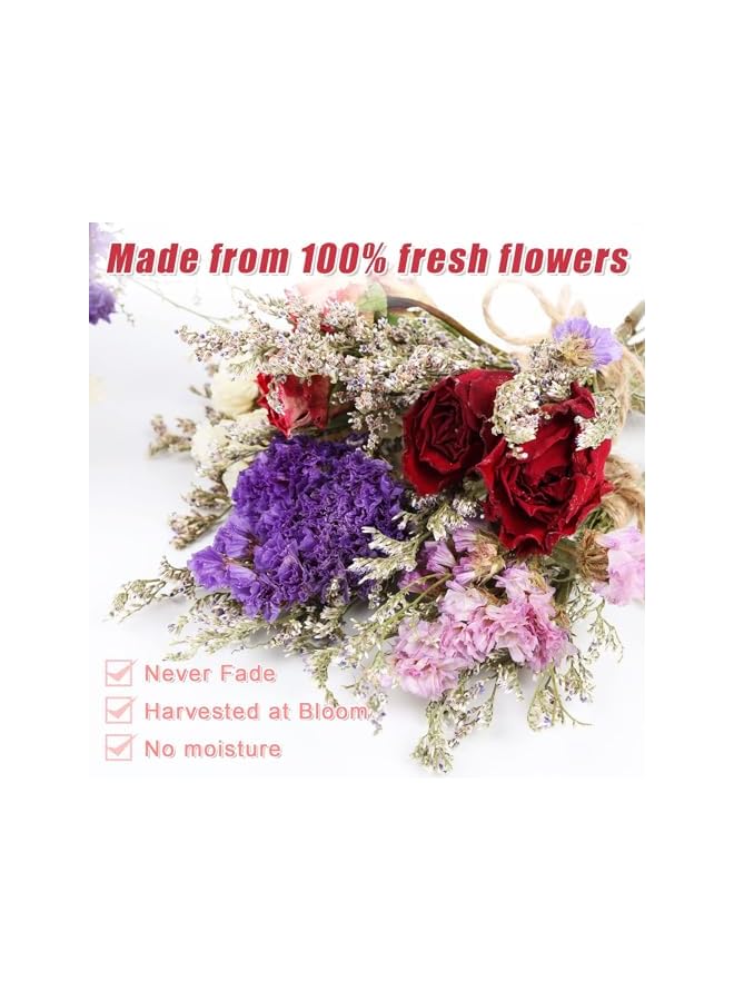 The Bros 10 Pack Dried Flower Forget Me Not Bouquets Natural Dried Flower with Stem Dried Embossing Flower Bundles Artificial Flower Dried for Wedding Table Centerpieces Arrangements Crafts DIY Gift Decor - Image 2