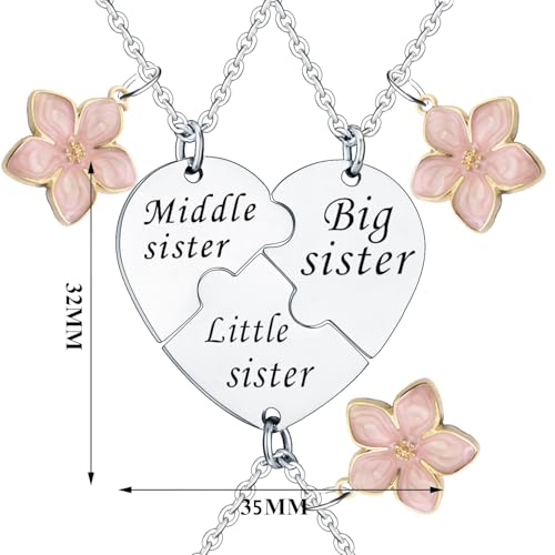 YEEQIN Sister Necklace Set - Matching Necklaces for Sisters (Style 01) - Image 2
