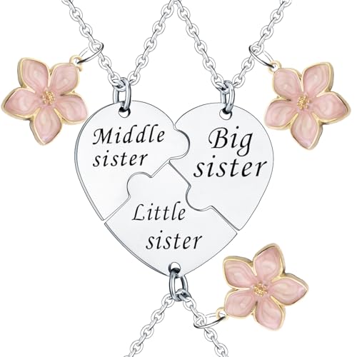 YEEQIN Sister Necklace Set - Matching Necklaces for Sisters (Style 01) - Image 1