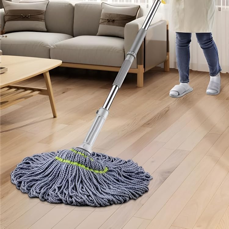 DPISZONE Microfiber Twist Mop for Floor Cleaning Squeeze Twist Mop Stick Durable Dust Mop EasytoUse Floor Cleaner Effective Pocha for Floor Cleaning Microfiber Mop for Hardwood Tile and Laminate - Image 5