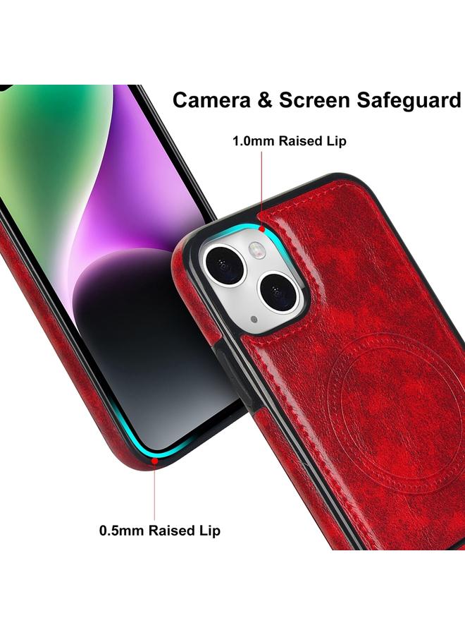 اس-توب جراب هاتف من الجلد بتصميم كلاسيكي مع حامل مغناطيسي غير مرئي لهاتف iPhone 14 من MagSafe - Image 4