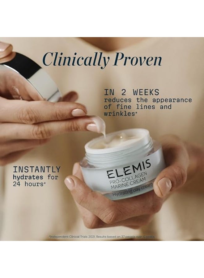 Elemis Pro-Collagen Marine Cream 50ml | Iconic Anti-Aging Marine Collagen Face Moisturiser for Firming & Wrinkle Reduction | Clinically Proven to Visibly Reduce Fine Lines in 14 Days | Luxury Hydrating Daily Anti-Wrinkle Face Cream - Image 3