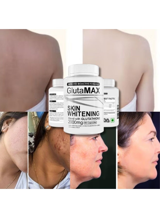Glutamax Whitening Pills – 2000mg Glutathione Lightening Formula 60 Capsules - Image 5