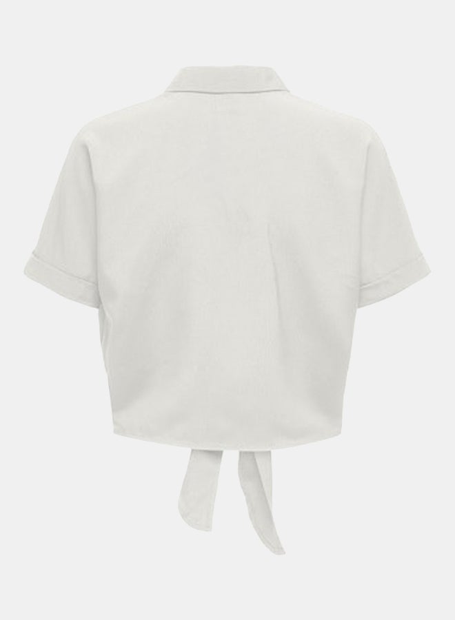 ONLY Womens Nova Life Shortsleeve Knot Shirt - Image 1