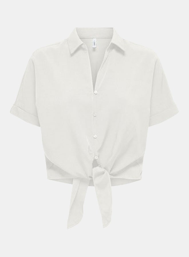 ONLY Womens Nova Life Shortsleeve Knot Shirt - Image 2