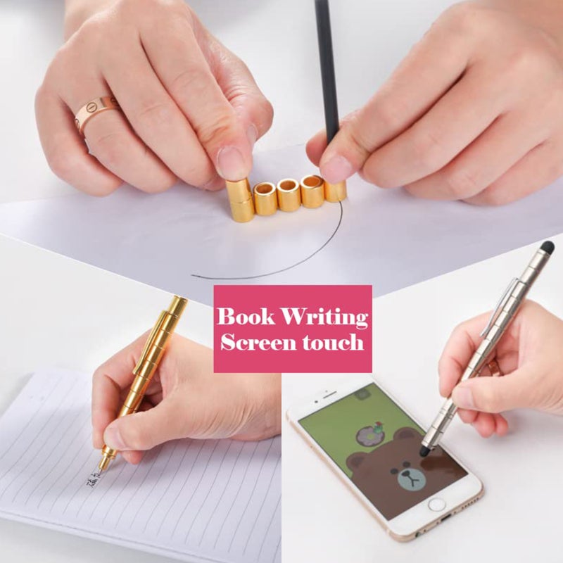 Magnetic Pen: Purple Set Deformable Writing & Stress Relieving Finger Gadget - Shape-Shifting Intelligence Toy for Kids 12+, Brain Workers & Desktop Decoration - Image 5