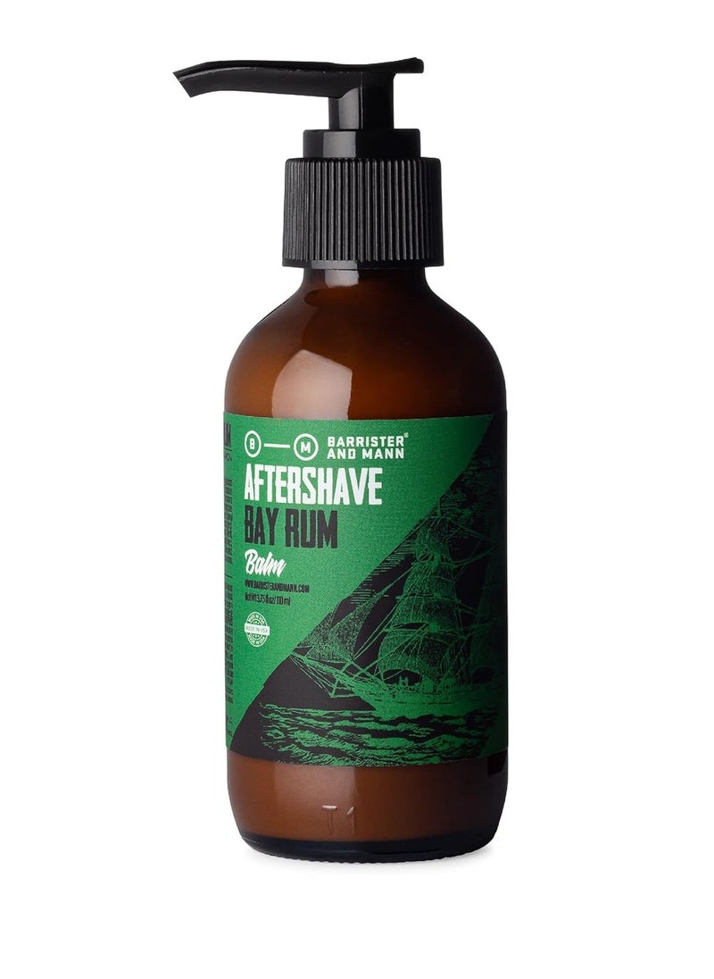 Barrister and Mann - Barrister and Mann After Shave Balm for Men | Premium Post Shave Face Moisturizer Soothes for Shaving Irritation, Dryness, Razor Burn Jojoba Oil Notes of Sweet Orange, Cinnamon 3.75 Oz (Bay Rum) - Image 1