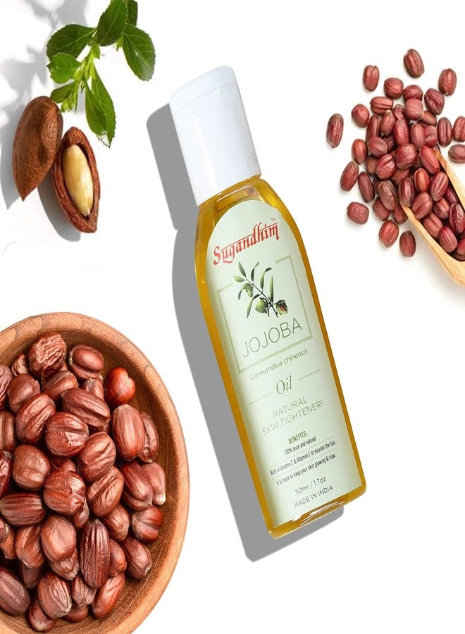Sugandhim Jojoba Oil, Natural Skin Tightener & Hair Nourishment Oil, 1 x 50ml, Lubricating & Nourishing Oil, Healing Properties, Made In India - Image 3
