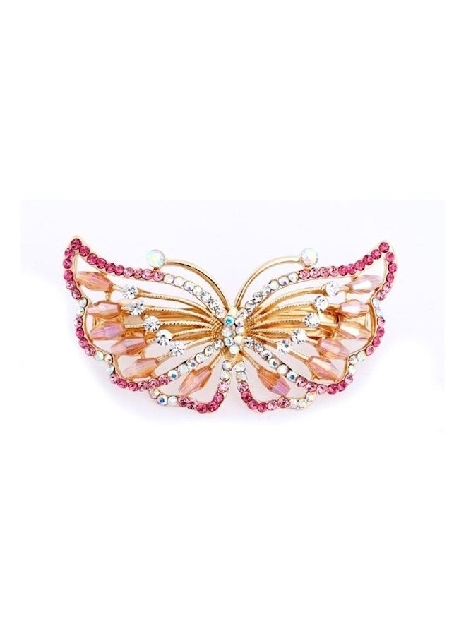 Generic - Butterfly Shaped Crystal Studded Hairpin - Image 1
