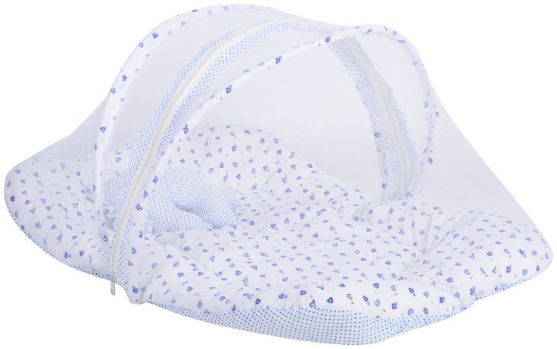 FARETO Blue Mosquito Net Bed Size-(0-9 Months) - Image 5