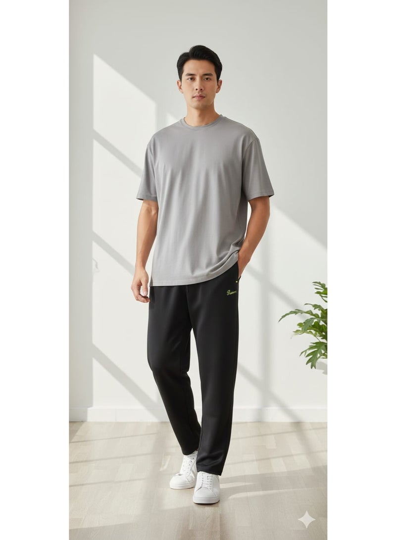 بافون بنطلون ليكرا رجالي مريح – كاجوال بخامة مطاطية - Image 1