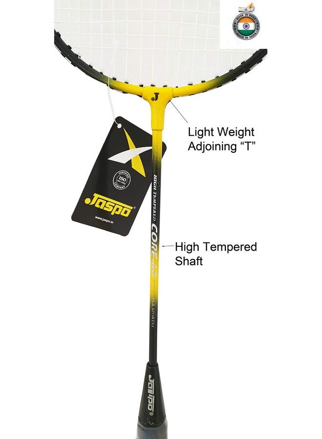 Jaspo Core-Js-600 4 Aluminum Badminton Rackets, 5 Feather Shuttlecock, Badminton Bag- Multicolor - Image 3