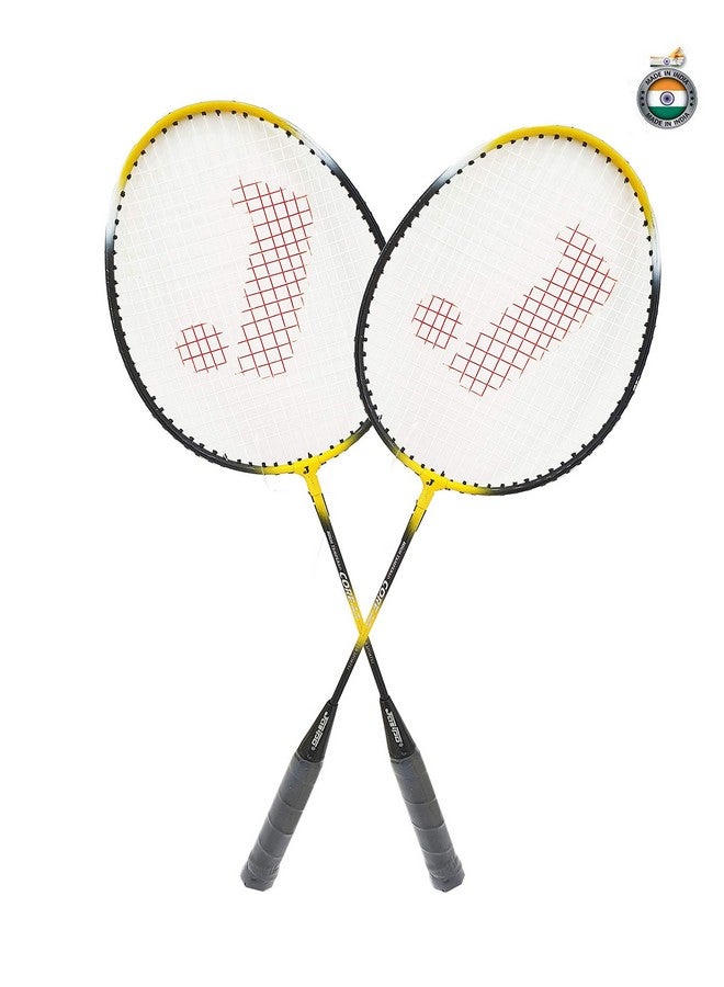 Jaspo Core-Js-600 4 Aluminum Badminton Rackets, 5 Feather Shuttlecock, Badminton Bag- Multicolor - Image 2