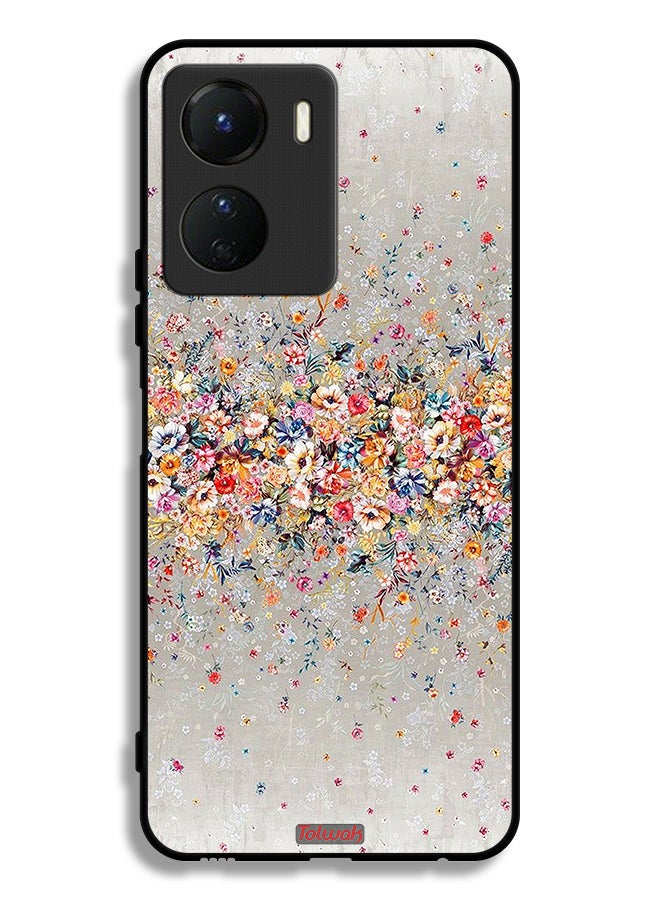 Tolwak Vivo Y16 Protective Case Cover Small Flowers Abstract Art - Image 1