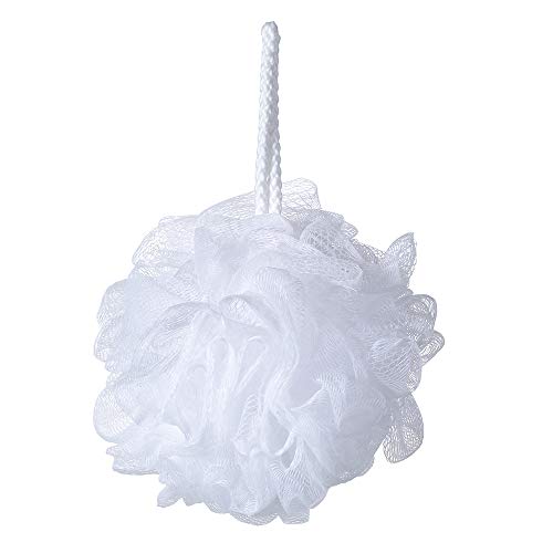 iboodi Bath Sponge Loofah Shower Pouf White Mesh Shower Puff Pack of 6 (35g/pcs) - Image 2
