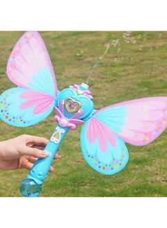 EASY FUTURE EASY FUTURE Bubble Gun The New Fairy Magic Bubble Wand Fully Automatic Music Light Bubble Machine Electric Blowing Bubble Gun Child Toy color pink  - Image 1