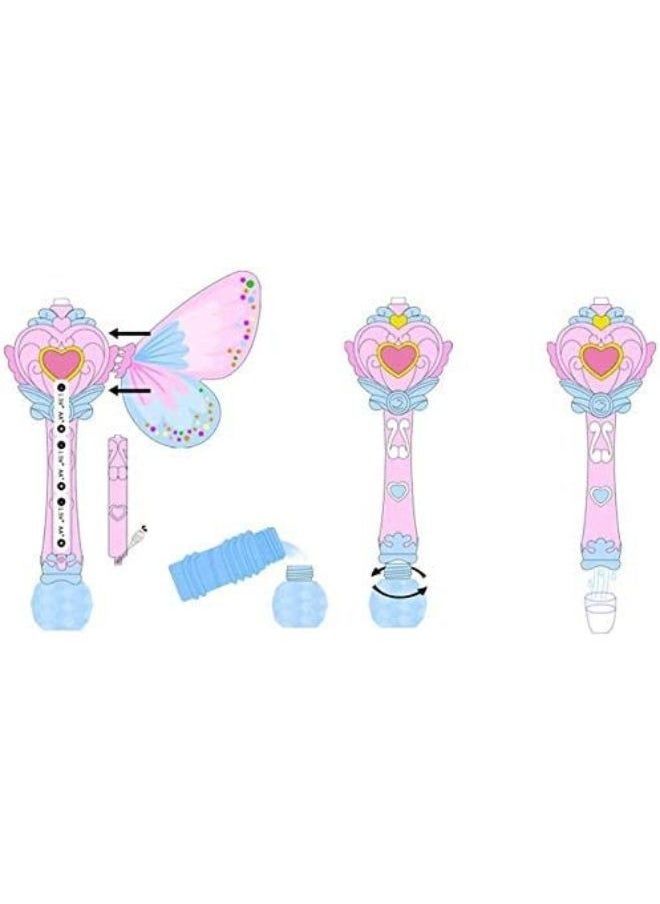 EASY FUTURE - EASY FUTURE Bubble Gun The New Fairy Magic Bubble Wand Fully Automatic Music Light Bubble Machine Electric Blowing Bubble Gun Child Toy color pink - Image 1